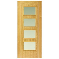 INTERNAL OAK FULLY FINISHED BLENHEIM 1 PANEL CLEAR GLASS FD30 FIRE DOOR - RRP £307 (00028062) (KERBSIDE PALLET DELIVERY)