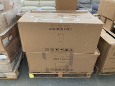 QTY OF ASSORTED APPLIANCES TO INCLUDE COOKOLOGY 60CM STAINLESS STEEL CYLINDER ISLAND COOKER HOOD - MODEL NO. TUB350SS (BOX 2/2, PART ONLY) (PALLET 17) (KERBSIDE PALLET DELIVERY)