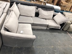 SHIMMER 1 SEATER, CORNER, 3 SEATER SOFA IN SILVER MIX (PARTS) - RRP £2599