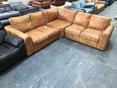 MAZZINI 2 SEATER, CORNER, 2 SEATER FULL BACK SOFA IN TEXAS TAN - RRP £3119