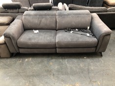 EZRA 3 SEATER POWER RECLINER SOFA IN FLECKED FABRIC MINER - RRP £1899