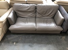 2 SEATER SOFA IN ELEPHANT GREY LEATHER