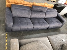 MARVELLA 4 SEATER POWER RECLINER SOFA IN FLECKED CHARCOAL FABRIC