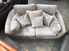 ODETTE 2 SEATER SOFA IN ADELE SILVER FABRIC - RRP £899