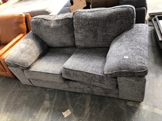 2 SEATER SOFA IN NAVY / SILVER MIX FABRIC SOFA