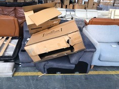 3 X ASSORTED SOFA PARTS TO INCLUDE DARK GREY FABRIC CORNER SOFA PART (PART ONLY) (KERBSIDE PALLET DELIVERY)