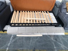 BEIGE VELVET BED BASE (PART, UNKNOWN SIZE) (KERBSIDE PALLET DELIVERY)