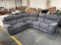 RADLEY 2 SEATER, CORNER, 2 SEATER POWER RECLINER SOFA WITH HEADREST IN CHARCOAL FABRIC - RRP £2299