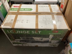 KETER ELEMENTS GARDEN LOUNGE SET - RRP £450 (KERBSIDE PALLET DELIVERY)