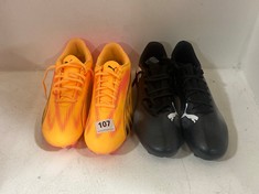 2 X ASSORTED PUMA FOOTY BOOTS TO INCLUDE FUTURE PLAY FG/AG BLACK SIZE 8.5