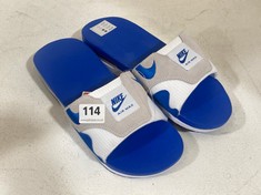 NIKE AIR MAX 1 SLIDE WHITE/ROYAL BLUE-BLACK SIZE 9