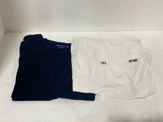 2 X ASSORTED BRANDED T-SHIRTS TO INCLUDE HUGO BOSS WHITE SIZE LG