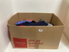 BOX OF ASSORTED KIDS CLOTHING TO INCLUDE ZARA DENIM JEANS WASHED BLACK SIZE 8YRS