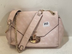 GUESS PINK PRINTED SHOULDER BAG