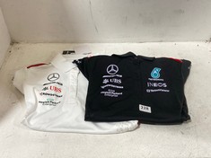 2 X ASSORTED AMG PETRONAS FORMULA ONE POLO T-SHIRTS TO INCLUDE BLACK SIZE M