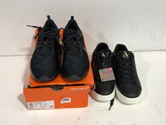 2 X ASSORTED TRAINERS TO INCLUDE NIKE DOWNSHIFTER 12 BLACK SIZE 6