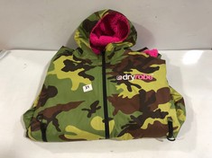 DRYROBE CHANGING ROBE CAMO/PINK SIZE KIDS 10-13YRS RRP- £145