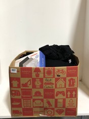 BOX OF ASSORTED ADULT CLOTHING TO INCLUDE NEXT LIGHTWEIGHT CARGO SHORTS BLACK SIZE 12