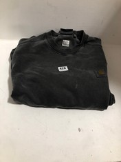 CARHARTT CREW NECK SWEATER DARK GREY WITH LOGO SIZE M