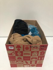 BOX OF ASSORTED ADULT CLOTHING TO INCLUDE BELOVED KNIT JUMPER BEIGE SIZE XL