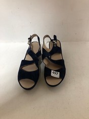 JONES WEDGE SLING BACK SANDALS NAVY BLUE SIZE 39