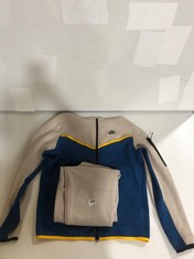 NIKE TRACKSUIT BLUE/STONE/YELLOW SIZE M