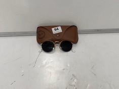 RAY BAN SMALL ROUND SUNGLASSES IN CASE