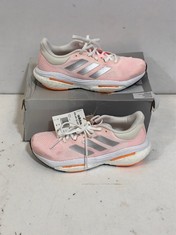 ADIDAS SOLAR GLIDE 5 TRAINERS WHITE/SILVER/PALE ORANGE SIZE 5.5