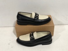 DUKE + DEXTER ABOUT: BLANK BLACK X WHITE BIT LOAFER SIZE 11 RRP- £240