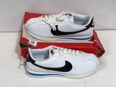 NIKE CORTEZ TRAINERS WHITE/BLACK-LIGHT PHOTO BLUE-SAIL SIZE 11