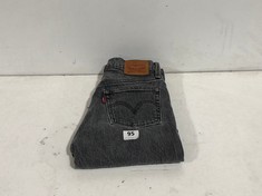 LEVI 501 DENIM JEANS WASHED BLACK SIZE W23/L30