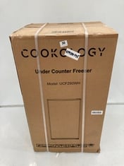 COOKOLOGY 60L WHITE FREESTANDING UNDER COUNTER FREEZER UCFZ60WH - RRP £138