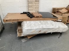 PALLET OF ASSORTED HOUSEHOLD TO INCLUDE APPROX 180 X 190 CM SUPER KING MATTRESS (KERBSIDE PALLET DELIVERY)