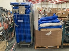 CAGES OF ASSORTED COT BEDS TO INCLUDE MOTHER NURTURE ECO FIBRE COT BED MATTRESS 140X70CM (CAGES NOT INCLUDED ) AND PALLET OF ASSORTED ITEMS TO INCLUDE MAMAS AND PAPAS LARGE COT MATTRESS (KERBSIDE PAL