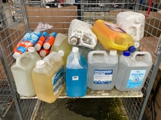 APPROX 24 X ASSORTED LIQUIDS TO INCLUDE HEXEAL DEIONISED WATER 5L (COLLECTION ONLY)