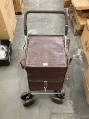 DELUXE SHOPPING TROLLEY - BROWN