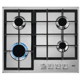 AEG 60CM 4 BURNER GAS HOB WITH WOK BURNER HGB64200SM (949 640 838) RRP £229