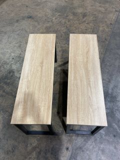 2X RESTAURANT WOODEN BENCHES