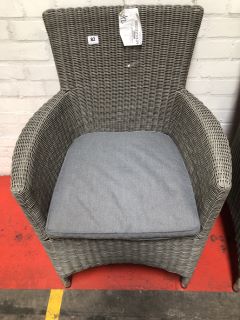 JOHN LEWIS DANTE GARDEN DINING ARMCHAIR, SET OF 2, GREY (003323339) RRP £419