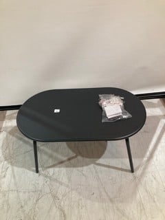 JOHN LEWIS ANYDAY OVAL METAL GARDEN COFFEE TABLE 90CM - BLACK (003314168) RRP £59