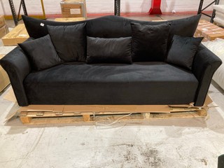 BLACK SUEDE SOFA