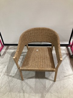 JOHN LEWIS BURFORD GARDEN WOVEN LOUNGING CHAIR - ACACIA WOOD / NATURAL - RRP £599