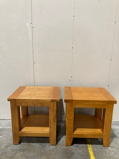 2X SMALL WOODEN COFFEE TABLES