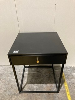 SMALL COFFEE TABLE WITH DRAW - BLACK TO ALSO INCLUDE A SMALL COFFEE TABLE WITH GLASS TOP - BLACK