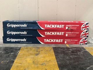 3 X TACKFAST PREMIUM BIRCH GRIPPERRODS 100X1.52/5FT LENGTHS - 500FT