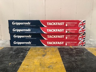 4 X TACKFAST PREMIUM BIRCH GRIPPERRODS 100X1.52/5FT LENGTHS - 500FT