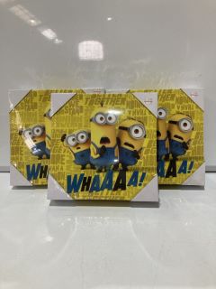 QTY OF ASSORTED CANVAS PRINTS TO INCLUDE "MINIONS MOVIE"CANVAS PRINT