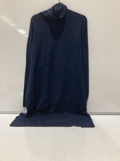 A QTY OF THE WHITE COMPANY CLOTHES TO INCLUDE SPARKLE ROLL NECK DRESS WITH RECYCLED COTTON EXTRA LARGE NAVY TOTAL RRP £229