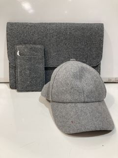 A QTY OF THE WHITE COMPANY ITEMS TO INCLUDE WOOL BASEBALL CAP ONE SIZE GREY MARL TOTAL RRP £82