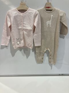 A QTY OF THE WHITE COMPANY ITEMS TO INCLUDE ORGANIC GIRAFFE KNIT ROMPER 9-12MTH OATMEAL TOTAL RRP £148